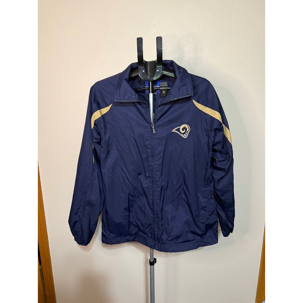Reebok NFL Team Apparel Los Angeles Rams Windbreaker Jacket Mens M